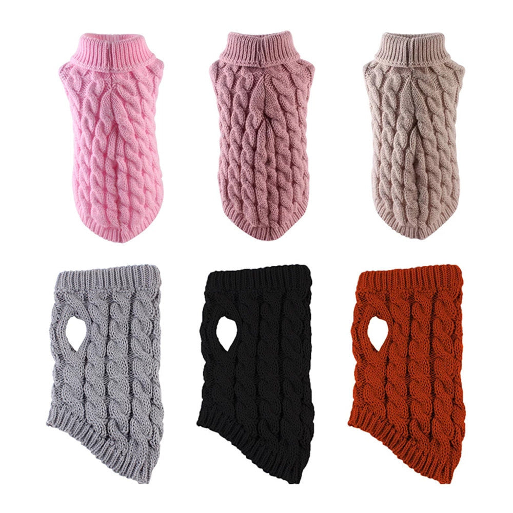 Cozy Cable Knit Dog Sweater
