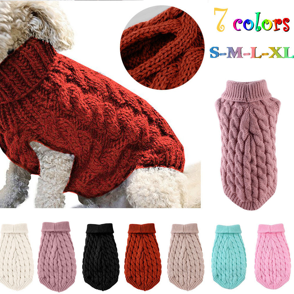 Cozy Cable Knit Dog Sweater